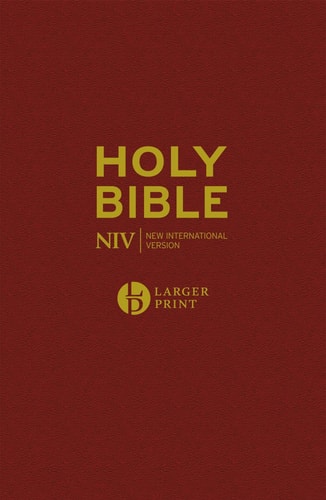 Niv Larger Print Burgundy Hardback Bible