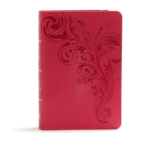 KJV Large Print Compact Reference Bible, Pink LeatherTouch, Red Letter, Pure Cambridge Text, Presentation Page, Cross-References, Full-Color Maps, Easy-to-Read Bible MCM Type