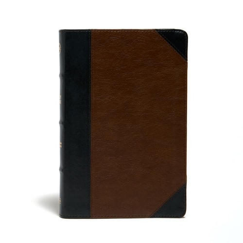 CSB Ultrathin Reference Bible, Black/Brown LeatherTouch, Deluxe Edition