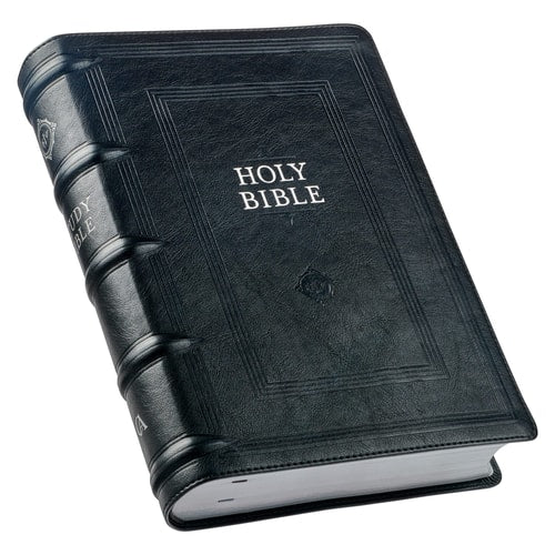 KJV Study Bible, Standard Print Faux Leather - Thumb Index, King James Version Holy Bible, Black