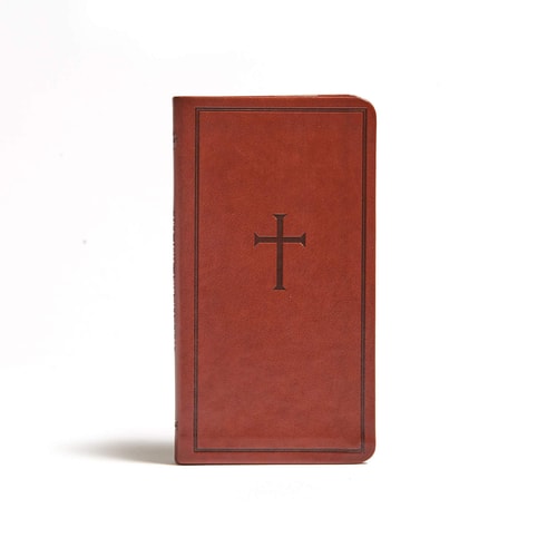 CSB Single-Column Pocket New Testament, Brown LeatherTouch, Red Letter, Presentation Page, Full-Color Maps, Easy-to-Read Bible Serif Type