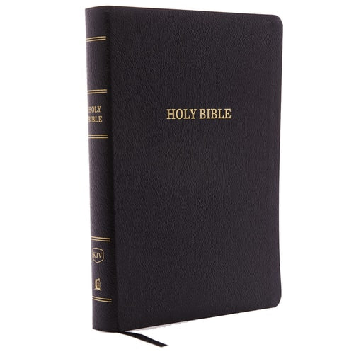 KJV Holy Bible, Giant Print Center-Column Reference Bible, Black Bonded Leather, 53,000 Cross References, Red Letter, Comfort Print: King James Version