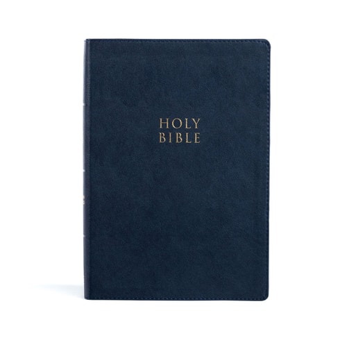 CSB Super Giant Print Reference Bible, Navy LeatherTouch, Indexed, Red Letter, Presentation Page, Cross-References, Full-Color Maps, Easy-to-Read Bible Serif Type